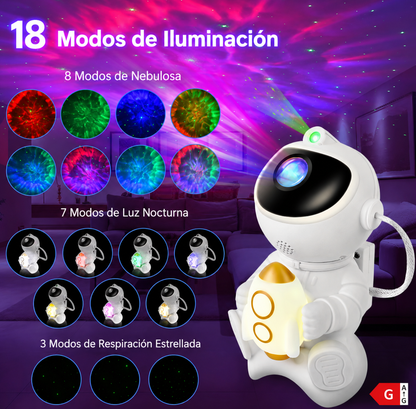 Proyector Astronauta Antiestrés LED